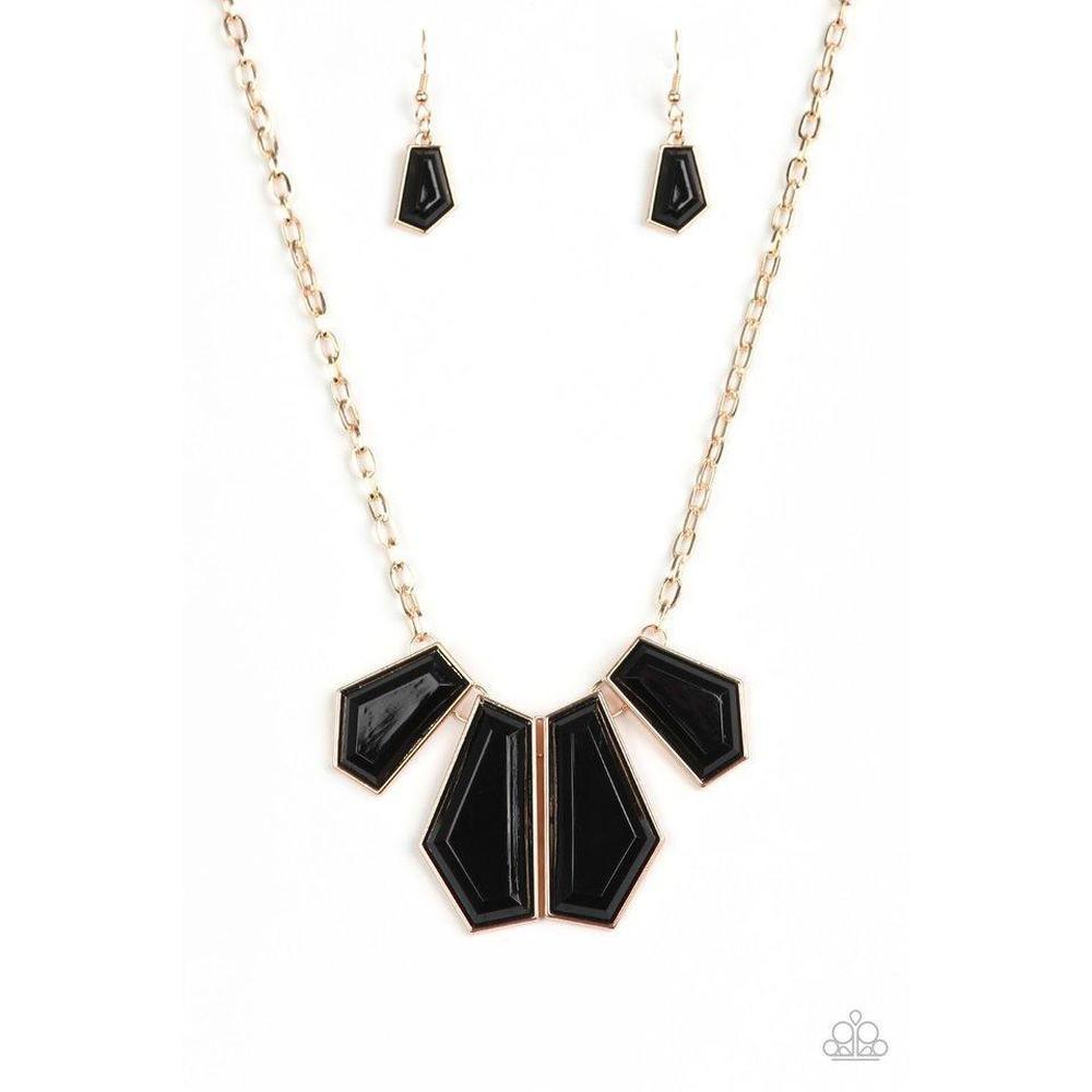 Get Up and GEO - Gold Necklace - Paparazzi - Dare2bdazzlin N Jewelry