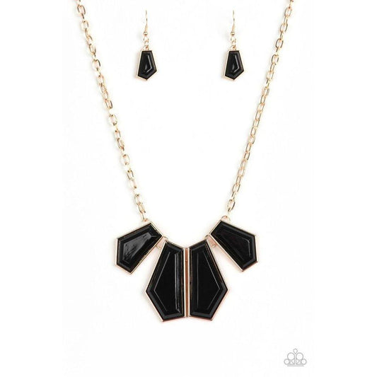 Get Up and GEO - Gold Necklace - Paparazzi - Dare2bdazzlin N Jewelry