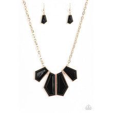 Load image into Gallery viewer, Get Up and GEO - Gold Necklace - Paparazzi - Dare2bdazzlin N Jewelry
