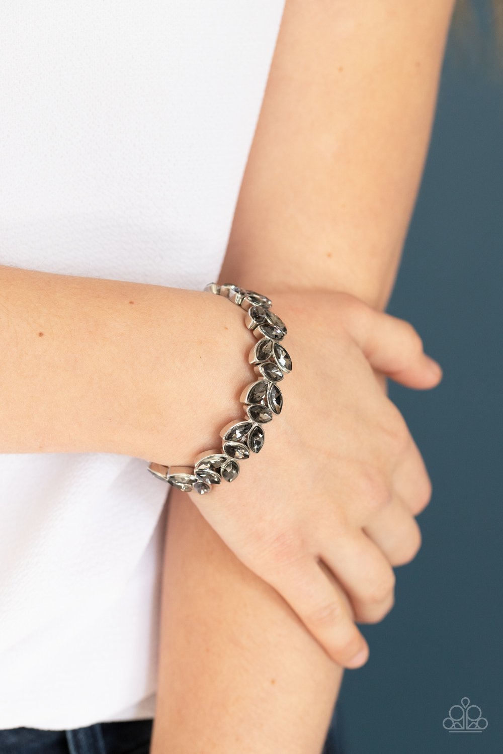 Gilded Gardens Silver Bracelet - Paparazzi - Dare2bdazzlin N Jewelry