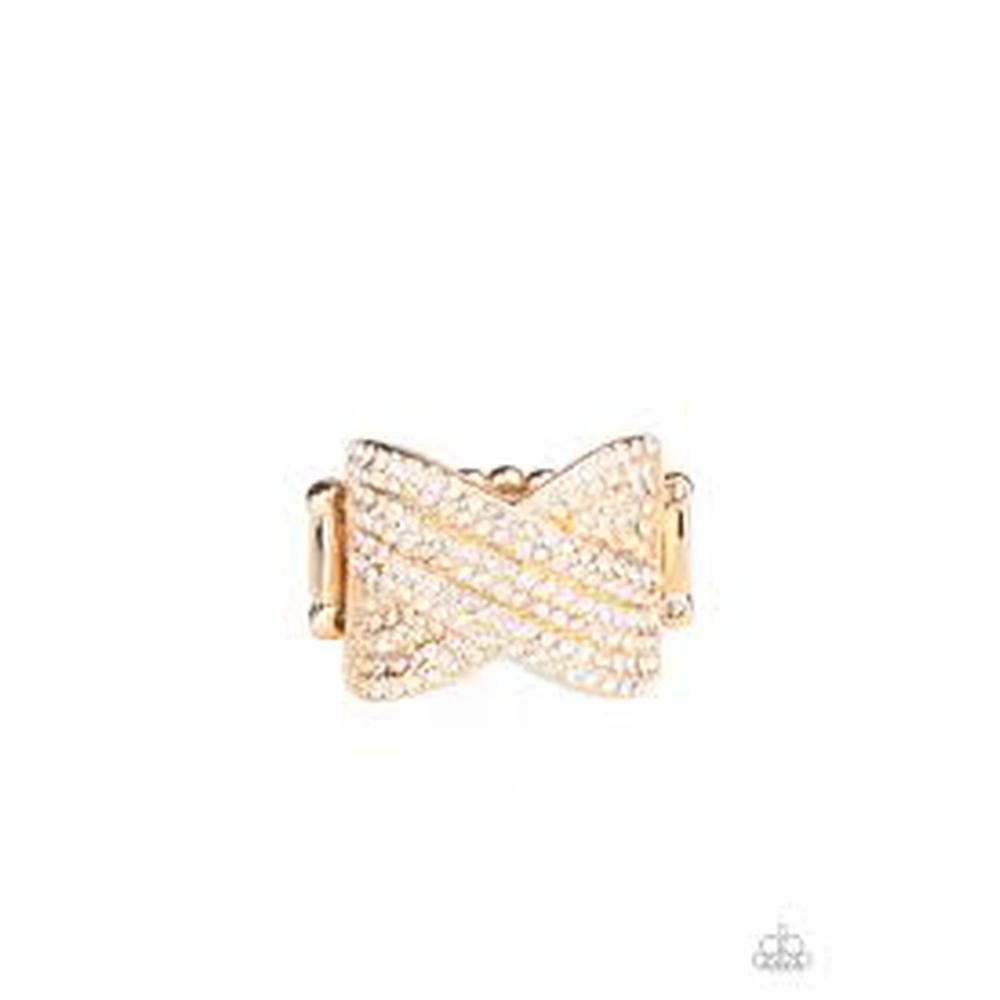 Girl Boss Glitter - Gold Ring - Paparazzi - Dare2bdazzlin N Jewelry