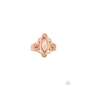 Glass Half-COLORFUL - Copper Ring - Paparazzi - Dare2bdazzlin N Jewelry