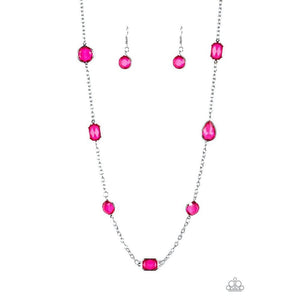 Glassy Glamorous Pink Necklace - Paparazzi - Dare2bdazzlin N Jewelry