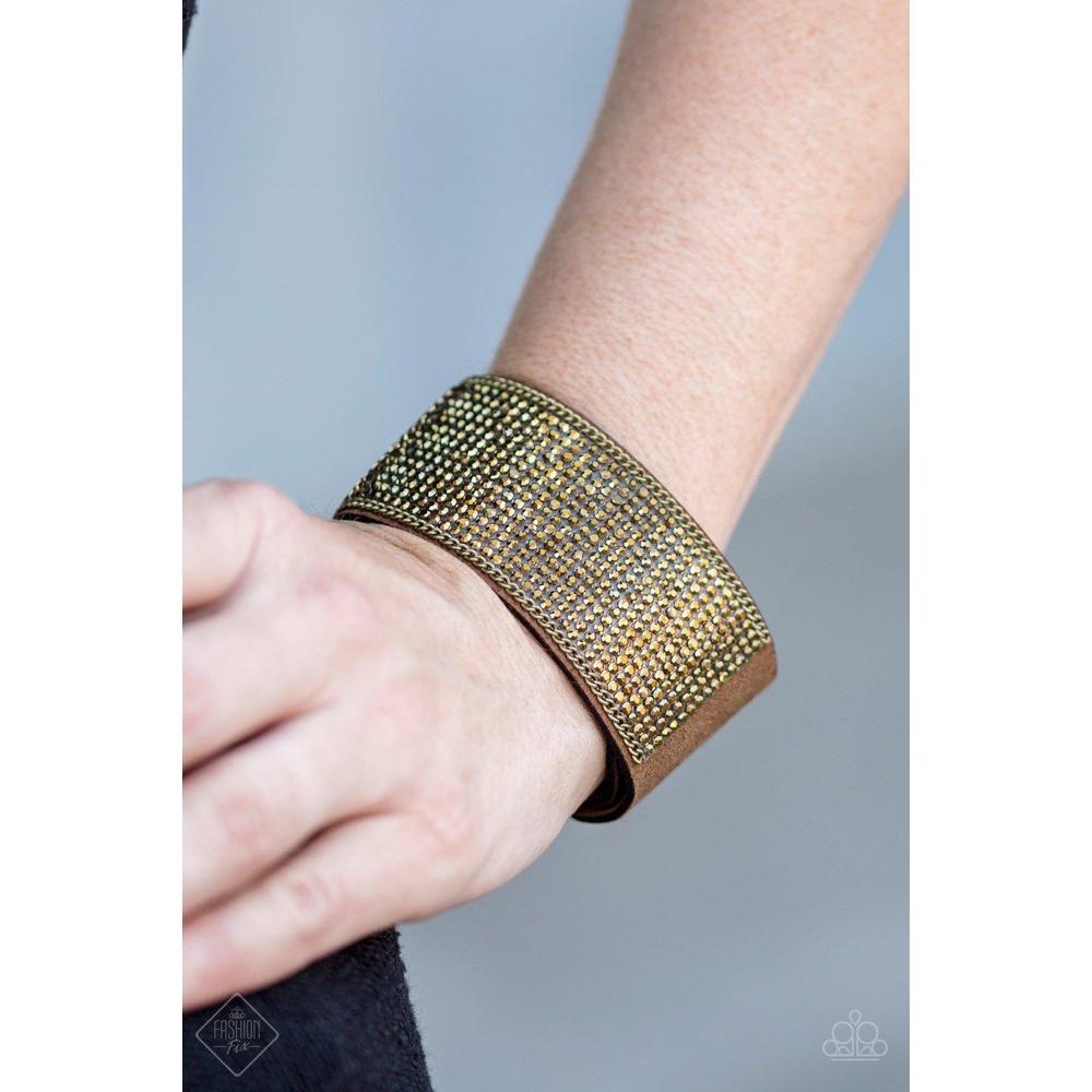 Glitter Gossip Brown Bracelet - Paparazzi - Dare2bdazzlin N Jewelry