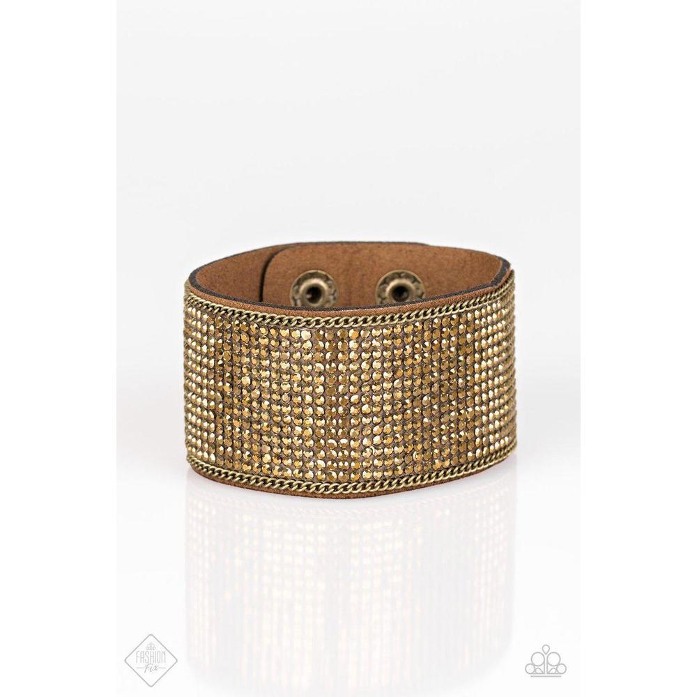 Glitter Gossip Brown Bracelet - Paparazzi - Dare2bdazzlin N Jewelry