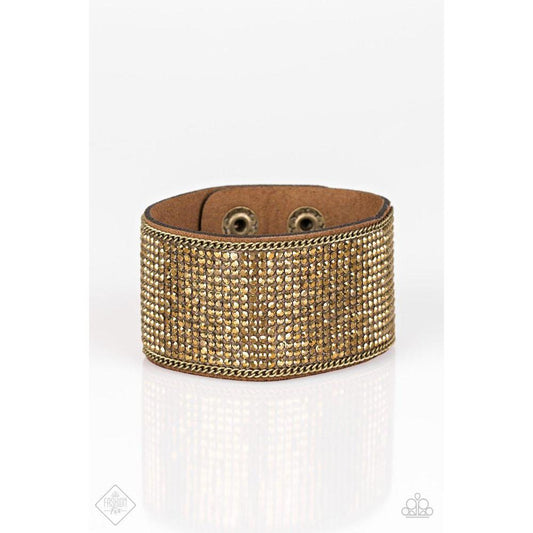 Glitter Gossip Brown Bracelet - Paparazzi - Dare2bdazzlin N Jewelry