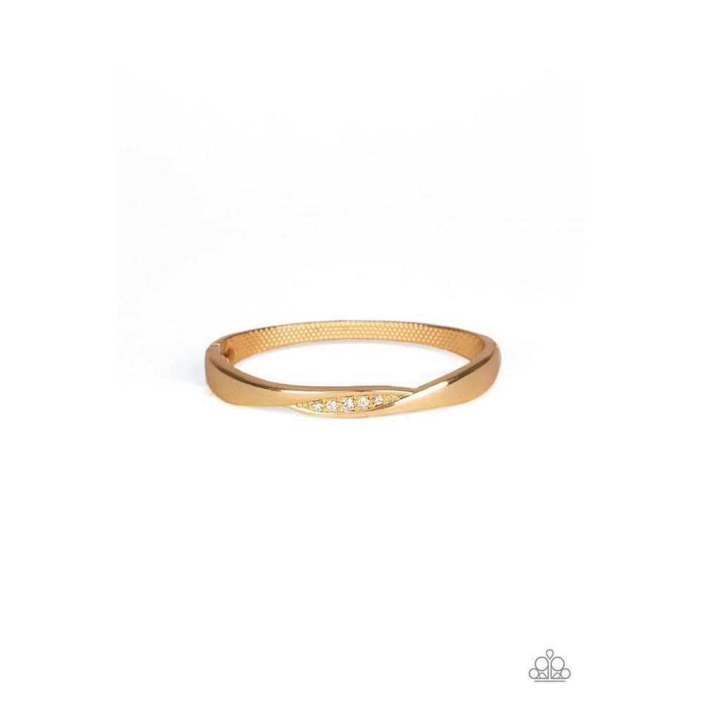 Glittering Grit Gold Bracelet - Paparazzi - Dare2bdazzlin N Jewelry