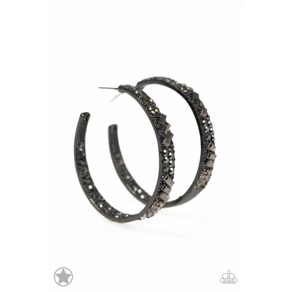GLITZY By Association - Black Earrings - Paparazzi - Dare2bdazzlin N Jewelry