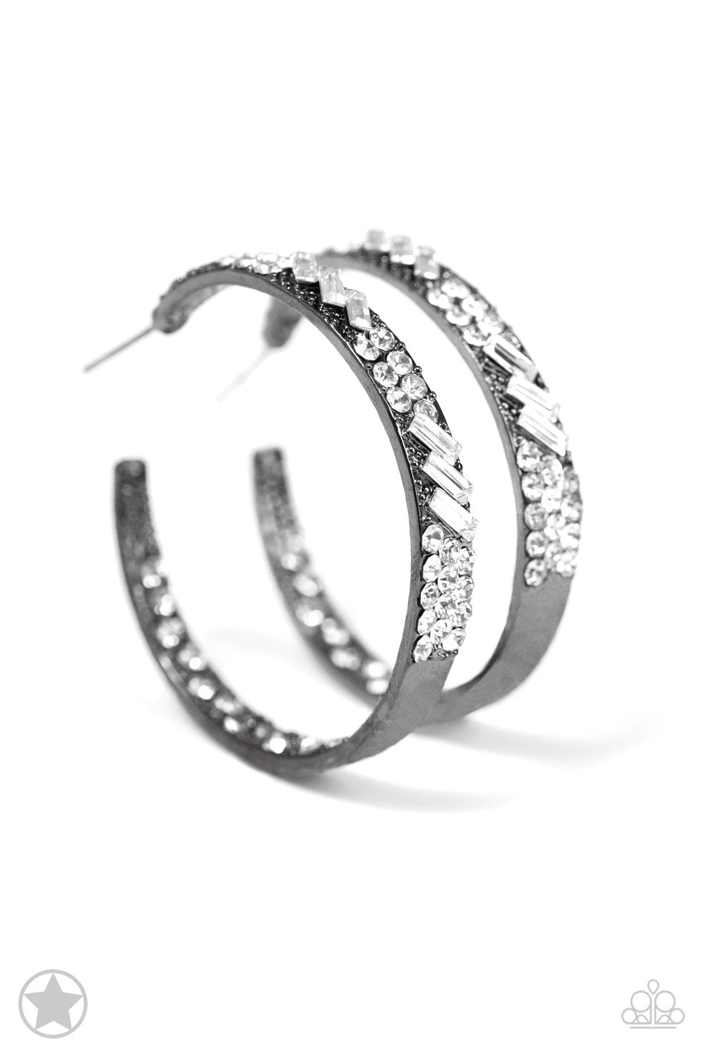 GLITZY By Association - Gunmetal Earring - Paparazzi - Dare2bdazzlin N Jewelry