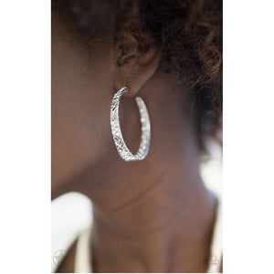 GLITZY By Association - White Earrings - Paparazzi - Dare2bdazzlin N Jewelry