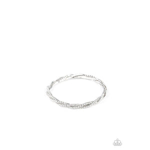Glitzy Gleam - White Bracelet - Paparazzi - Dare2bdazzlin N Jewelry