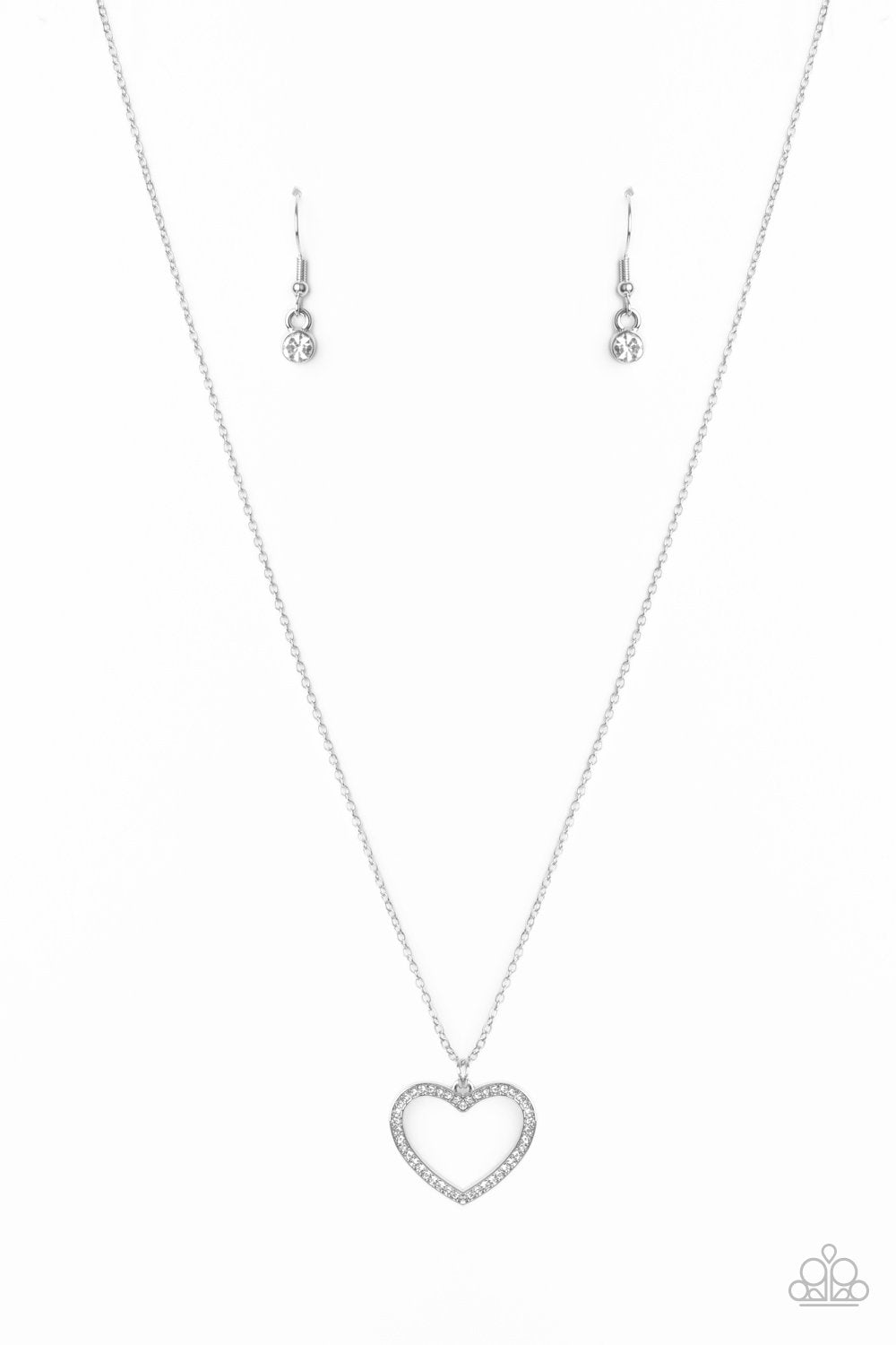 GLOW by Heart - White Necklace - Paparazzi - Dare2bdazzlin N Jewelry
