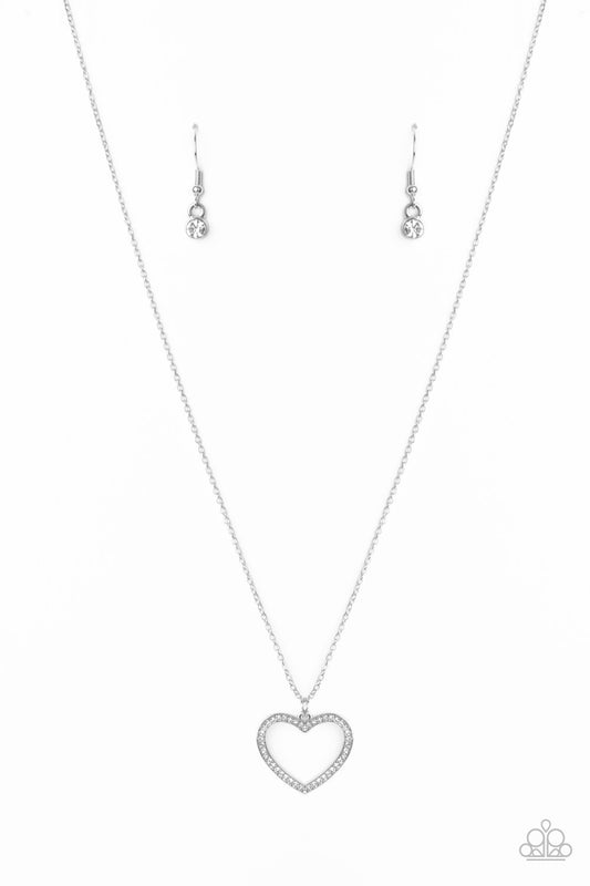 GLOW by Heart - White Necklace - Paparazzi - Dare2bdazzlin N Jewelry