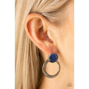 Glow Roll - Blue Earring - Paparazzi - Dare2bdazzlin N Jewelry
