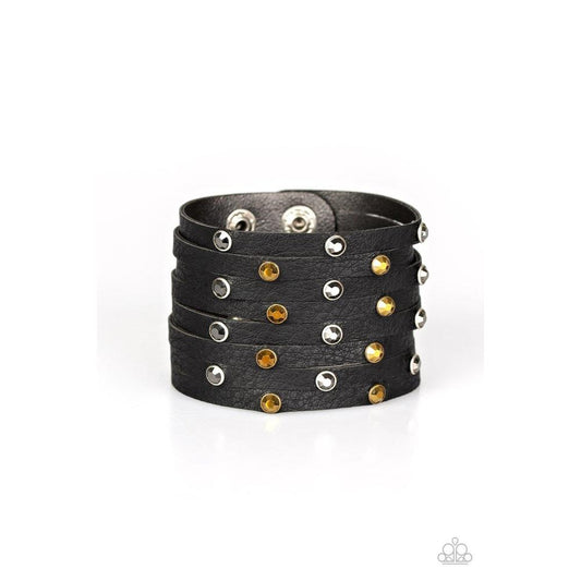 Go Getter Glamorous - Black Urban Bracelet - Paparazzi - Dare2bdazzlin N Jewelry