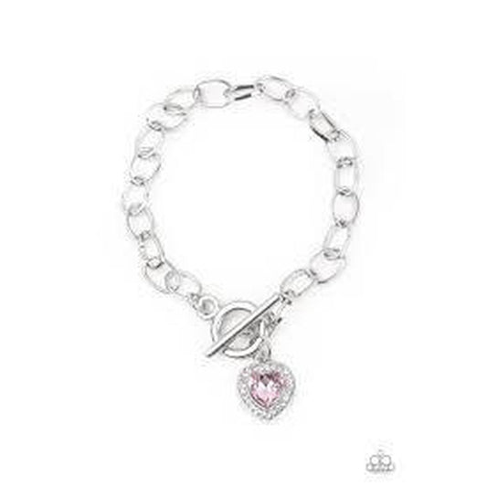 Going Steady Pink Bracelet - Paparazzi - Dare2bdazzlin N Jewelry
