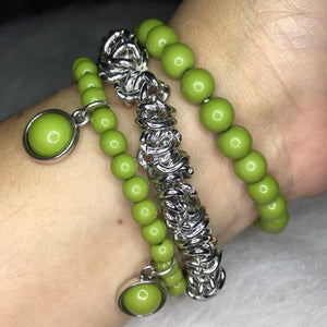 Good Vibes Only Green Bracelet - Paparazzi - Dare2bdazzlin N Jewelry