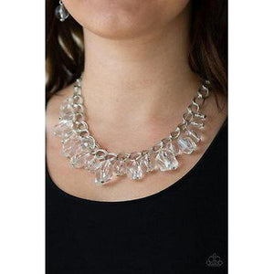 Gorgeously Globetrotter White Necklace - Paparazzi - Dare2bdazzlin N Jewelry