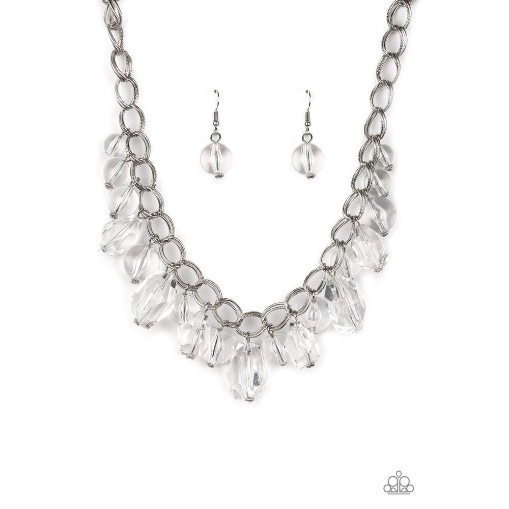 Gorgeously Globetrotter White Necklace - Paparazzi - Dare2bdazzlin N Jewelry