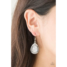 Load image into Gallery viewer, Grandmaster Shimmer White Earrings - Paparazzi - Dare2bdazzlin N Jewelry
