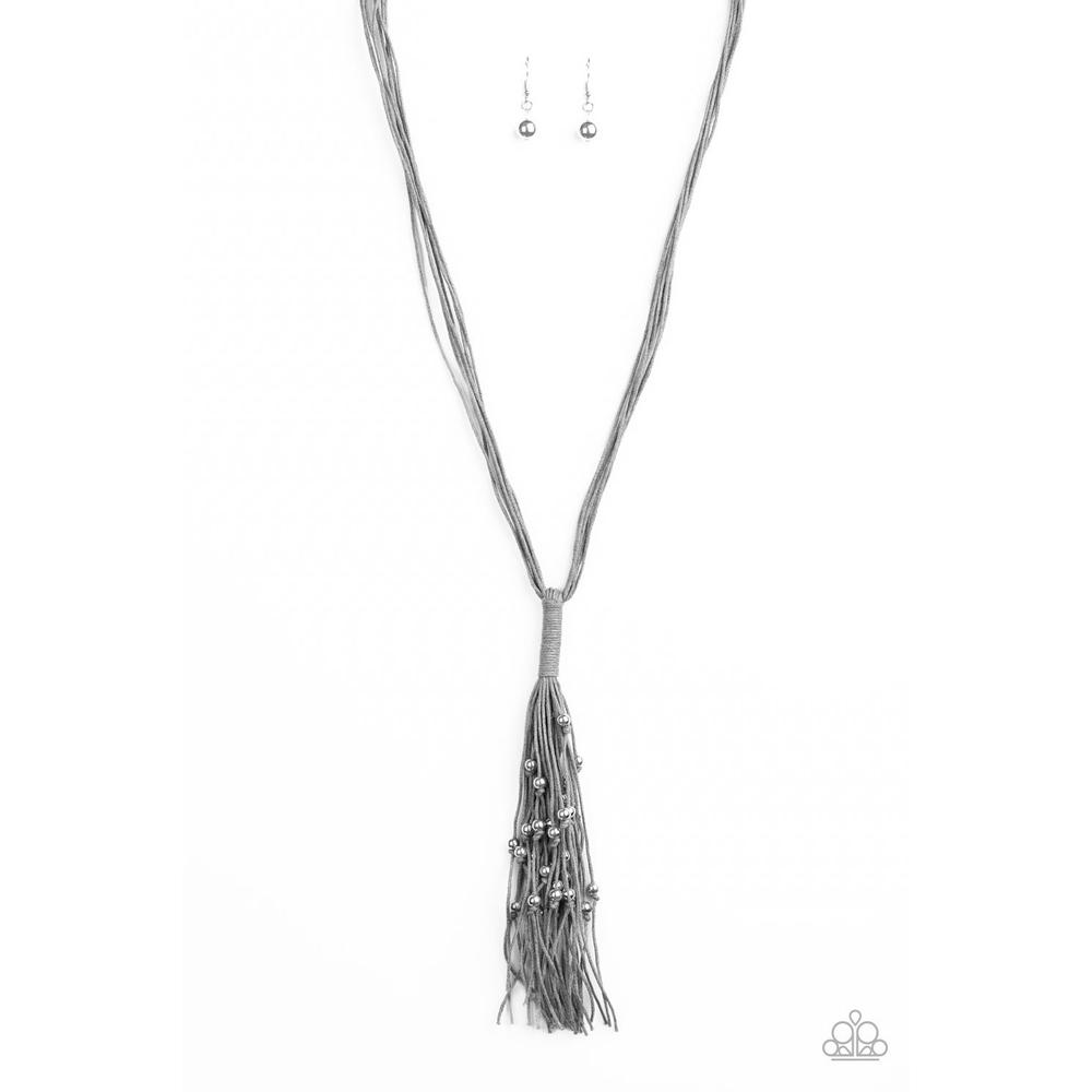 Hand-Knotted Knockout - Silver Necklace - Paparazzi - Dare2bdazzlin N Jewelry