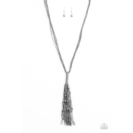 Hand-Knotted Knockout - Silver Necklace - Paparazzi - Dare2bdazzlin N Jewelry