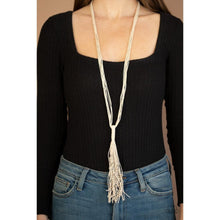 Load image into Gallery viewer, Hand-Knotted Knockout White Necklace - Paparazzi - Dare2bdazzlin N Jewelry
