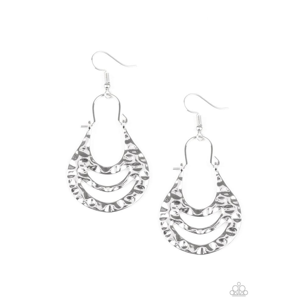 Hang ZEN! Silver Earrings - Paparazzi - Dare2bdazzlin N Jewelry