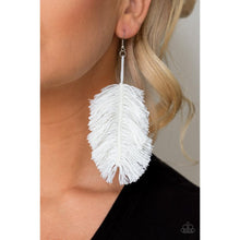 Load image into Gallery viewer, Hanging by a Thread - White Earring - Paparazzi - Dare2bdazzlin N Jewelry
