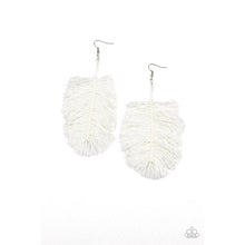 Load image into Gallery viewer, Hanging by a Thread - White Earring - Paparazzi - Dare2bdazzlin N Jewelry
