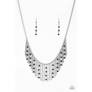 Harlem Hideaway - Black Necklace - Paparazzi - Dare2bdazzlin N Jewelry
