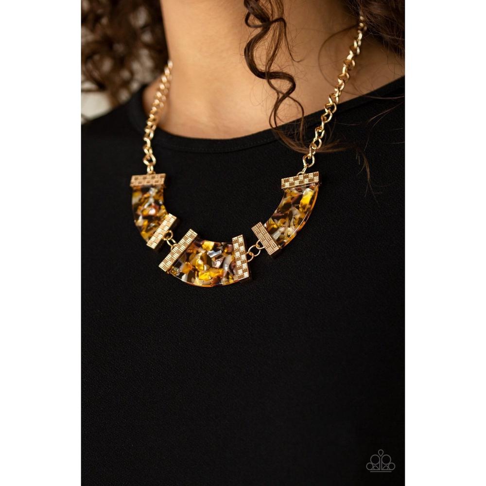 Haute Blooded Yellow Necklace - Paparazzi - Dare2bdazzlin N Jewelry