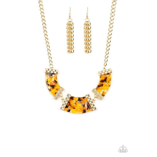 Haute Blooded Yellow Necklace - Paparazzi - Dare2bdazzlin N Jewelry