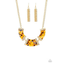 Load image into Gallery viewer, Haute Blooded Yellow Necklace - Paparazzi - Dare2bdazzlin N Jewelry
