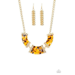 Haute Blooded Yellow Necklace - Paparazzi - Dare2bdazzlin N Jewelry