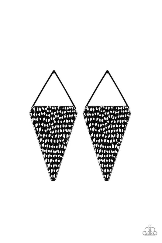 Have A Bite - Black Earring - Paparazzi - Dare2bdazzlin N Jewelry