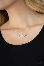 Head Over Heels In Love White Necklace - Paparazzi - Dare2bdazzlin N Jewelry