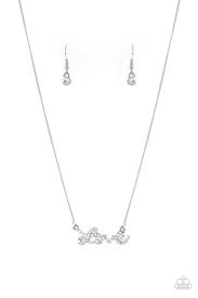 Head Over Heels In Love White Necklace - Paparazzi - Dare2bdazzlin N Jewelry