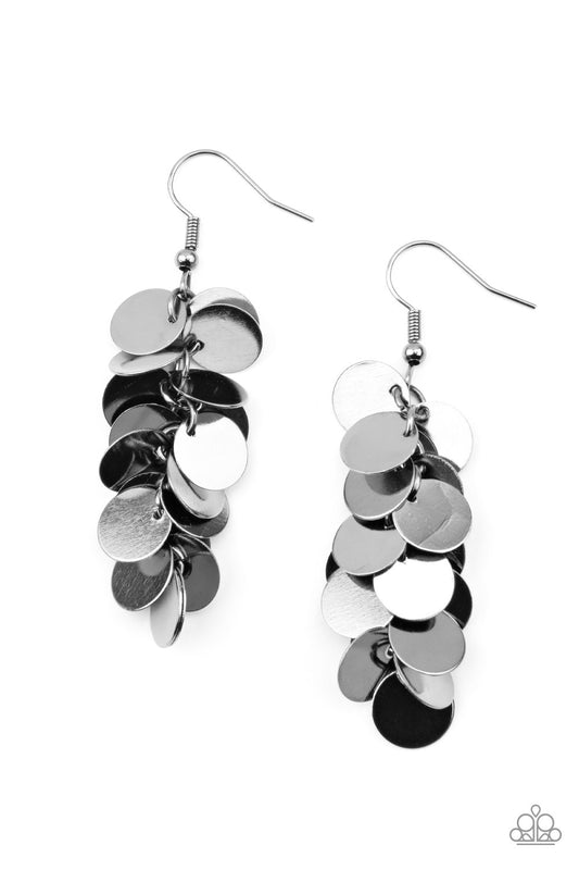Hear Me Shimmer - Black Earring - Paparazzi - Dare2bdazzlin N Jewelry