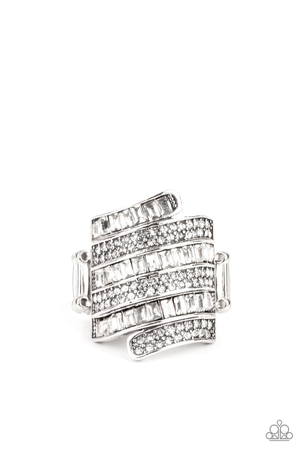 Hear Me UPROAR - White Ring - Paparazzi - Dare2bdazzlin N Jewelry