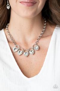 HEART On Your Heels White Necklace - Paparazzi - Dare2bdazzlin N Jewelry