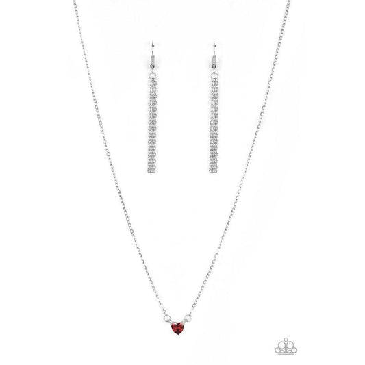 Heartbeat Bling - Red Necklace - Paparazzi - Dare2bdazzlin N Jewelry