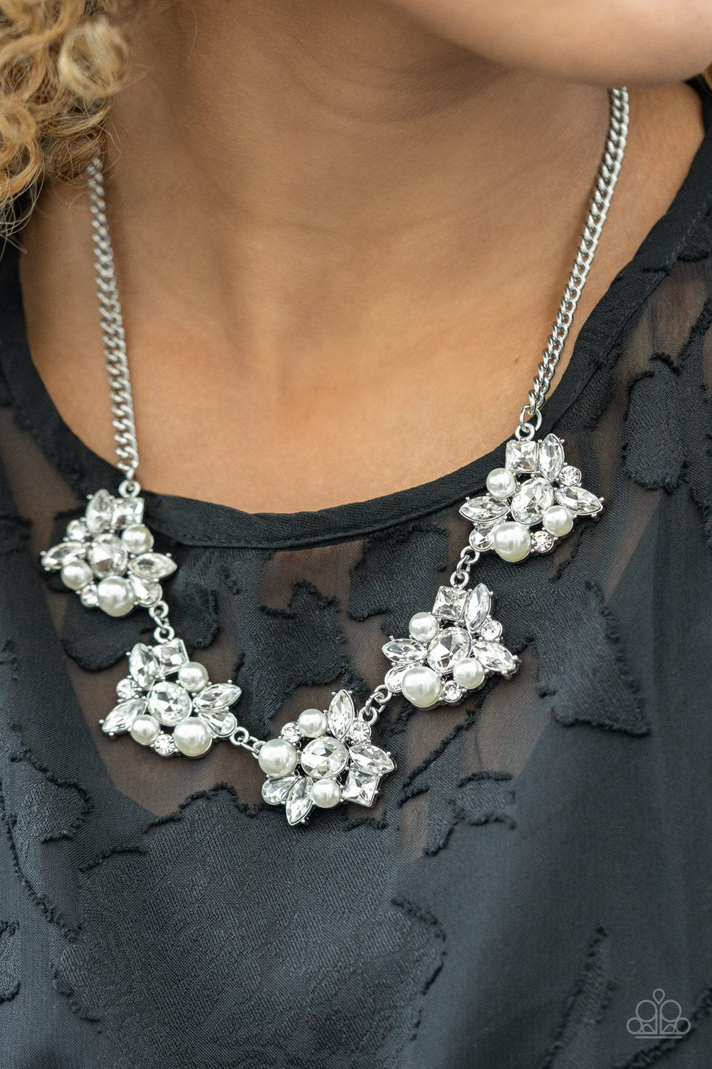 HEIRESS of Them All - White Necklace - Paparazzi - Dare2bdazzlin N Jewelry