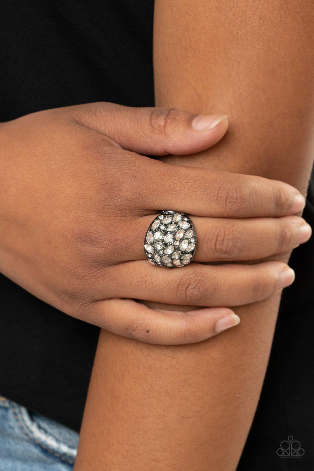 Here Comes the Boom! - Black Ring - Paparazzi - Dare2bdazzlin N Jewelry