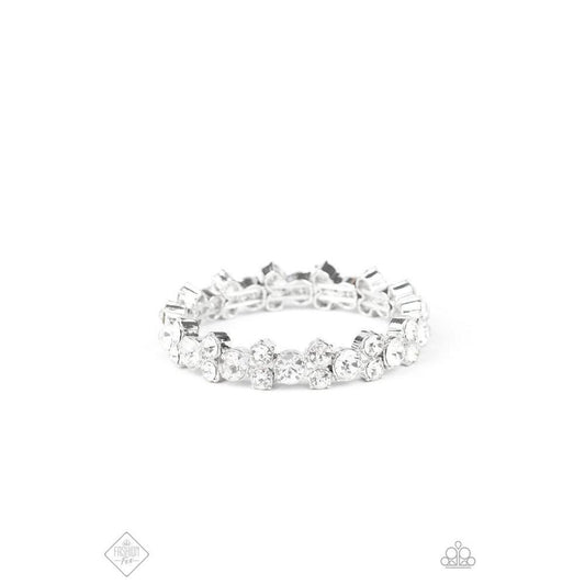 Here Comes The BRIBE White Bracelet - Paparazzi - Dare2bdazzlin N Jewelry