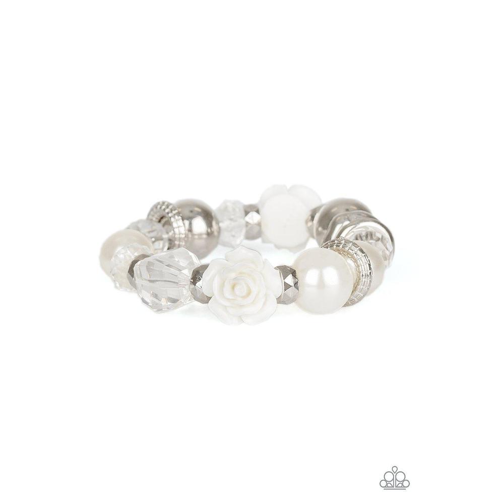 Here I Am - White Bracelet - Paparazzi - Dare2bdazzlin N Jewelry