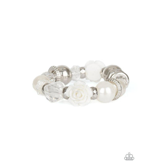 Here I Am - White Bracelet - Paparazzi - Dare2bdazzlin N Jewelry