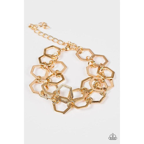 HEX Yeah! - Gold Bracelet - Paparazzi - Dare2bdazzlin N Jewelry