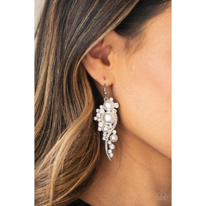 High-End Elegance - White Earrings - Paparazzi - Dare2bdazzlin N Jewelry