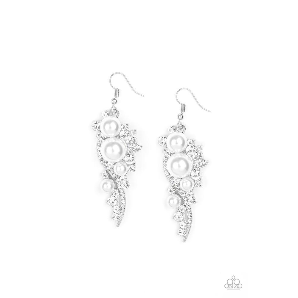 High-End Elegance - White Earrings - Paparazzi - Dare2bdazzlin N Jewelry